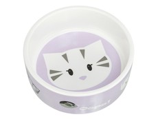 Keramická miska s kočkou a myší: růžová